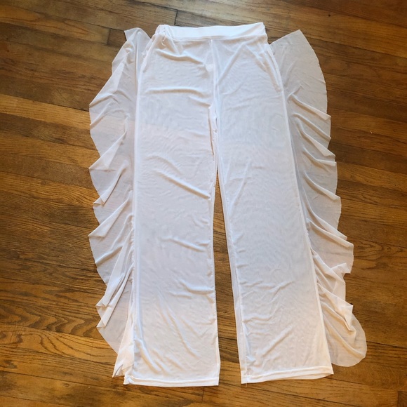See Through White Cover Up Pant - Picture 3 of 5